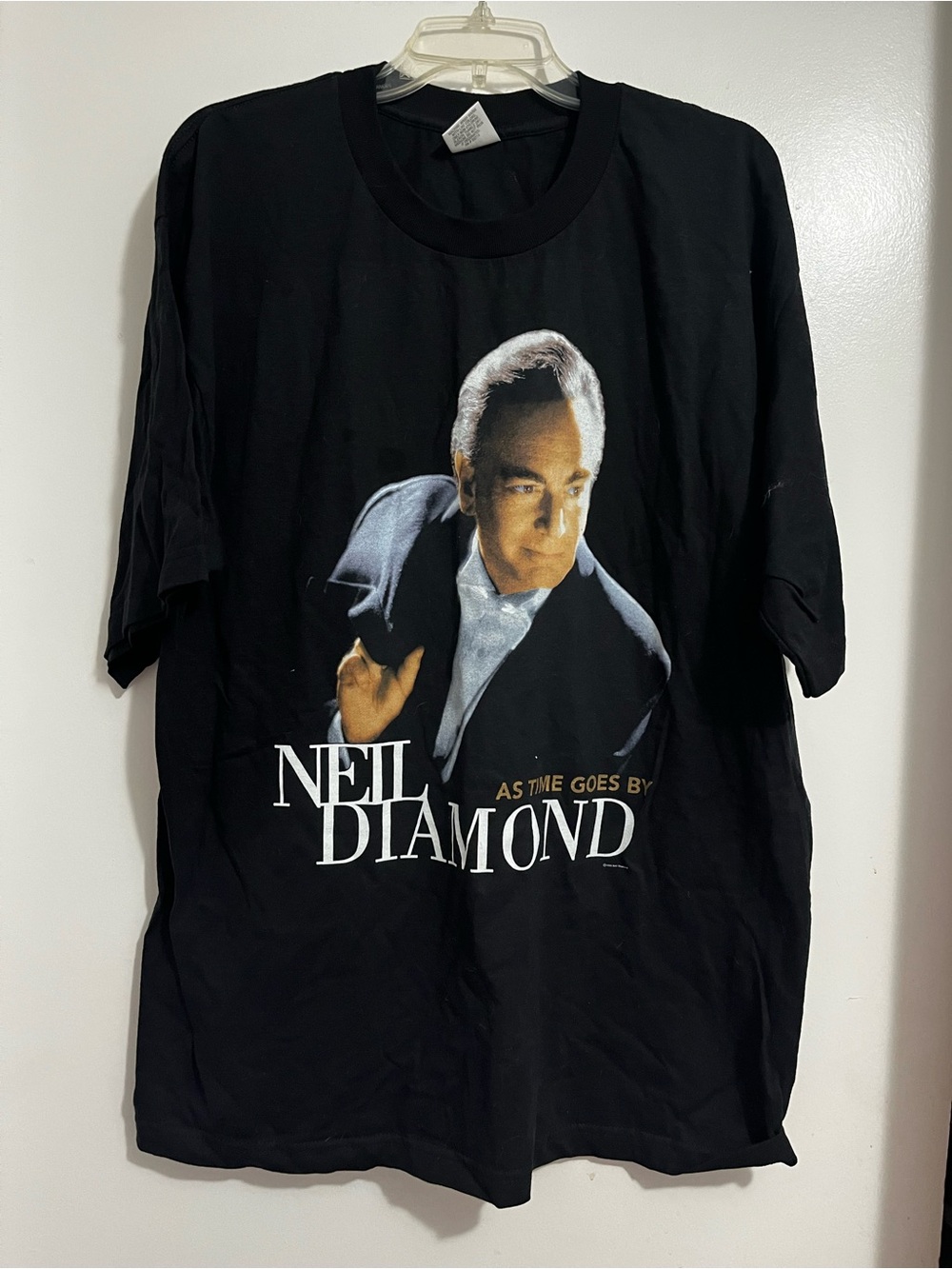 Neil Diamond Black Graphic Short-Sleeve Tee - Icon Portrait